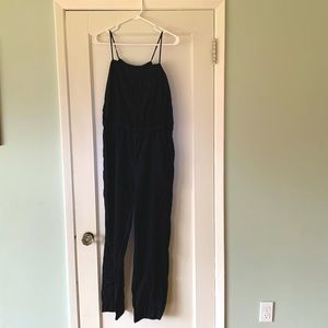 Everlane Linen Shoestring Apron Front Jumpsuit